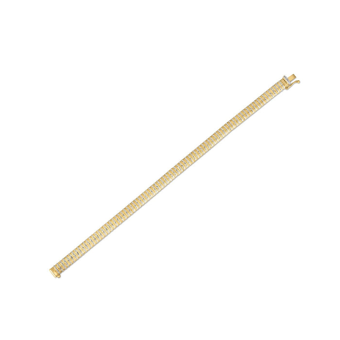 14k Yellow Gold Diamante Flex Bracelet by Avera Group