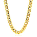 14k Yellow Gold Polished Miami Cuban Chain Necklace by Avera Group