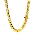 14k Yellow Gold Polished Miami Cuban Chain Necklace by Avera Group