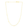 14K Yellow Gold Necklace with Triangles