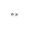 14k White Gold White Cubic Zirconia 2mm Stud Earrings by Avera Group