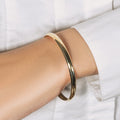 10k Yellow Gold Dome Style Shiny Bangle by Avera Group