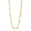 14k Yellow Gold High Polish Elongated Paperclip Jax Link Necklace