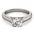14k White Gold Cathedral Design Solitaire Diamond Engagement Ring (1 cttw) by Bids.com