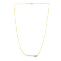 14k Yellow Gold Chain Necklace with Horizontal Arrow Pendant by Avera Group
