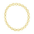 14k Yellow Gold High Polish Oval Mariner Link Necklace (13.8mm) by Avera Group