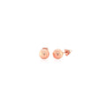 14k Rose Gold Classic Round Shape Stud Earrings (6mm) by Avera Group