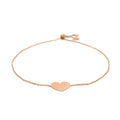 14k Rose Gold Adjustable Heart Bracelet by Avera Group