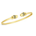 14k Yellow Gold Panther Bangle by Avera Group