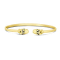 14k Yellow Gold Panther Bangle by Avera Group