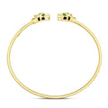 14k Yellow Gold Panther Bangle by Avera Group