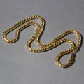 14k Yellow Solid Gold Diamond Cut Round Franco Chain (4.60 mm) by Avera Group