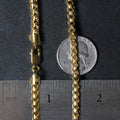 14k Yellow Solid Gold Diamond Cut Round Franco Chain (4.60 mm) by Avera Group