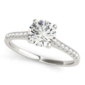 14k White Gold Single Row Scalloped Set Diamond Engagement Ring (1 1/8 cttw) by Bids.com