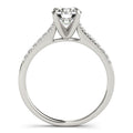 14k White Gold Single Row Scalloped Set Diamond Engagement Ring (1 1/8 cttw) by Bids.com