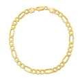 5.4mm 10k Yellow Gold Lite Figaro Bracelet by Avera Group