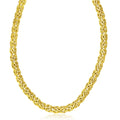 14k Yellow Gold Byzantine Design Stylish Necklace by Avera Group