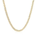 14k Two Tone Gold Pave Curb Chain (2.60 mm) by Avera Group