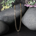 14k Two Tone Gold Pave Curb Chain (2.60 mm) by Avera Group