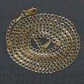 14k Two Tone Gold Pave Curb Chain (2.60 mm) by Avera Group