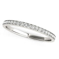 14k White Gold Prong Setting Round Diamond Wedding Band (1/5 cttw) by Bids.com