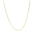10k Yellow Gold Diamond Cut Cable Link Chain (0.87 mm) by Avera Group