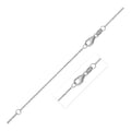 Double Extendable Diamond Cut Cable Chain in White Gold (0.87 mm) by Avera Group