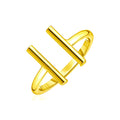 14k Yellow Gold Open Ring with Bars by Avera Group