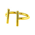 14k Yellow Gold Open Ring with Bars by Avera Group