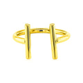 14k Yellow Gold Open Ring with Bars by Avera Group
