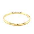 10k Yellow Gold Botanical Pattern Florentine Bangle by Avera Group