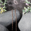 14K Rose Gold Delicate Paperclip Chain (2.10 mm) by Avera Group