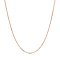 18k Rose Gold Diamond Cut Cable Link Chain (1.10 mm) by Avera Group