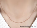 18k Rose Gold Diamond Cut Cable Link Chain (1.10 mm) by Avera Group
