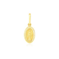 14k Yellow Gold Oval Religious Medal Pendant by Avera Group