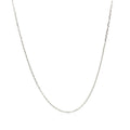 10k White Diamond Cut Cable Link Chain (0.87 mm) by Avera Group