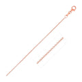 14k Pink Gold Round Cable Link Chain (1.10 mm) by Avera Group