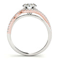 14k White And Rose Gold Bypass Band Diamond Engagement Ring (1 1/8 cttw) by Bids.com