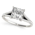 14k White Gold Princess Cut Split Shank Diamond Engagement Ring (1 1/8 cttw) by Bids.com
