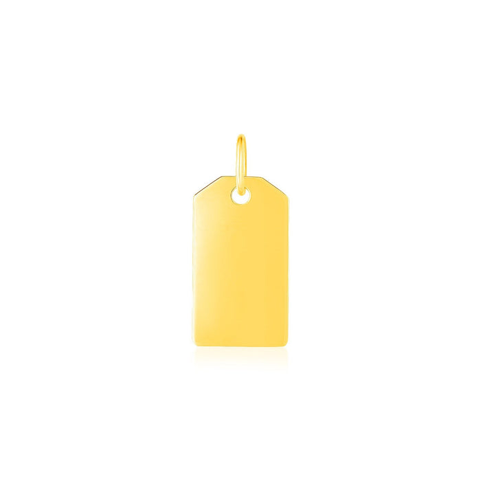 14K Yellow Gold Tag Pendant by Avera Group