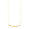 14k Yellow Gold Necklace with Polished Curved Bar Pendant