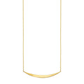 14k Yellow Gold Necklace with Polished Curved Bar Pendant by Avera Group