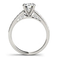 14k White Gold Single Row Prong Set Diamond Engagement Ring (1 3/8 cttw) by Bids.com