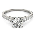 14k White Gold Diamond Engagement Ring With Single Row Band (1 3/4 cttw) by Bids.com