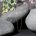14k Yellow Gold Diamond Cut Cable Link Chain (0.68 mm) by Avera Group