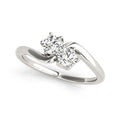 Solitaire Two Stone Diamond Ring in 14k White Gold (1/2 cttw) by Bids.com