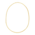 14k Yellow Gold High Polish The Textured Fancy Chain Necklace (4mm) by Avera Group