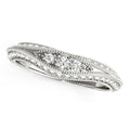 14k White Gold Curved Antique Style Diamond Wedding Ring (1/3 cttw) by Bids.com