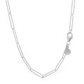 14k White Gold Wire Paperclip Chain (2.70 mm) by Avera Group