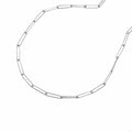 14k White Gold Wire Paperclip Chain (2.70 mm) by Avera Group